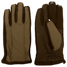 Isotoner Smartouch Mens Khaki Dino Green Gloves Touchscreen Tech & Text