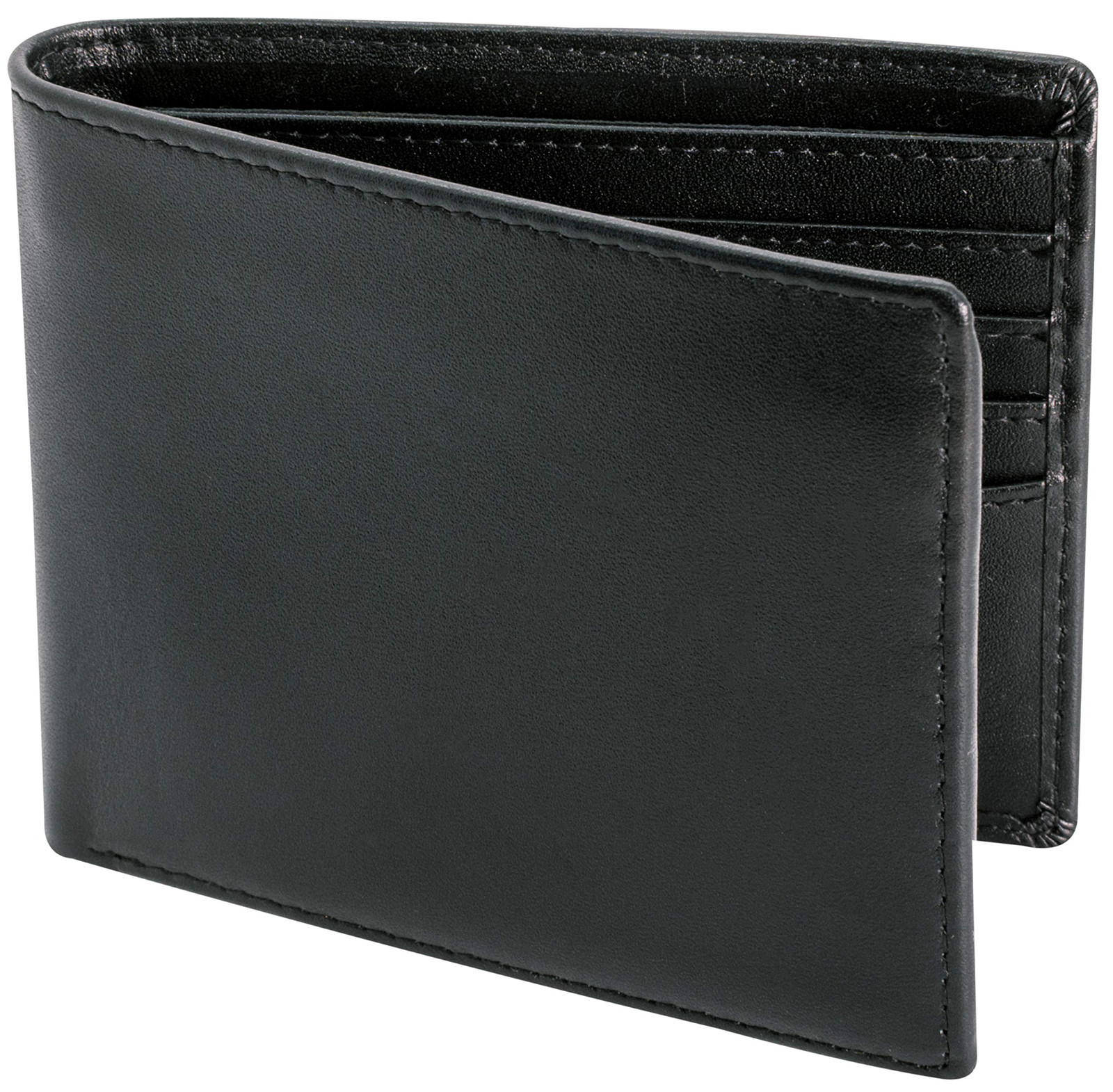 Slim RFID-Blocking Top Grain Leather Bifold Wallet for Men with Extra Capacity