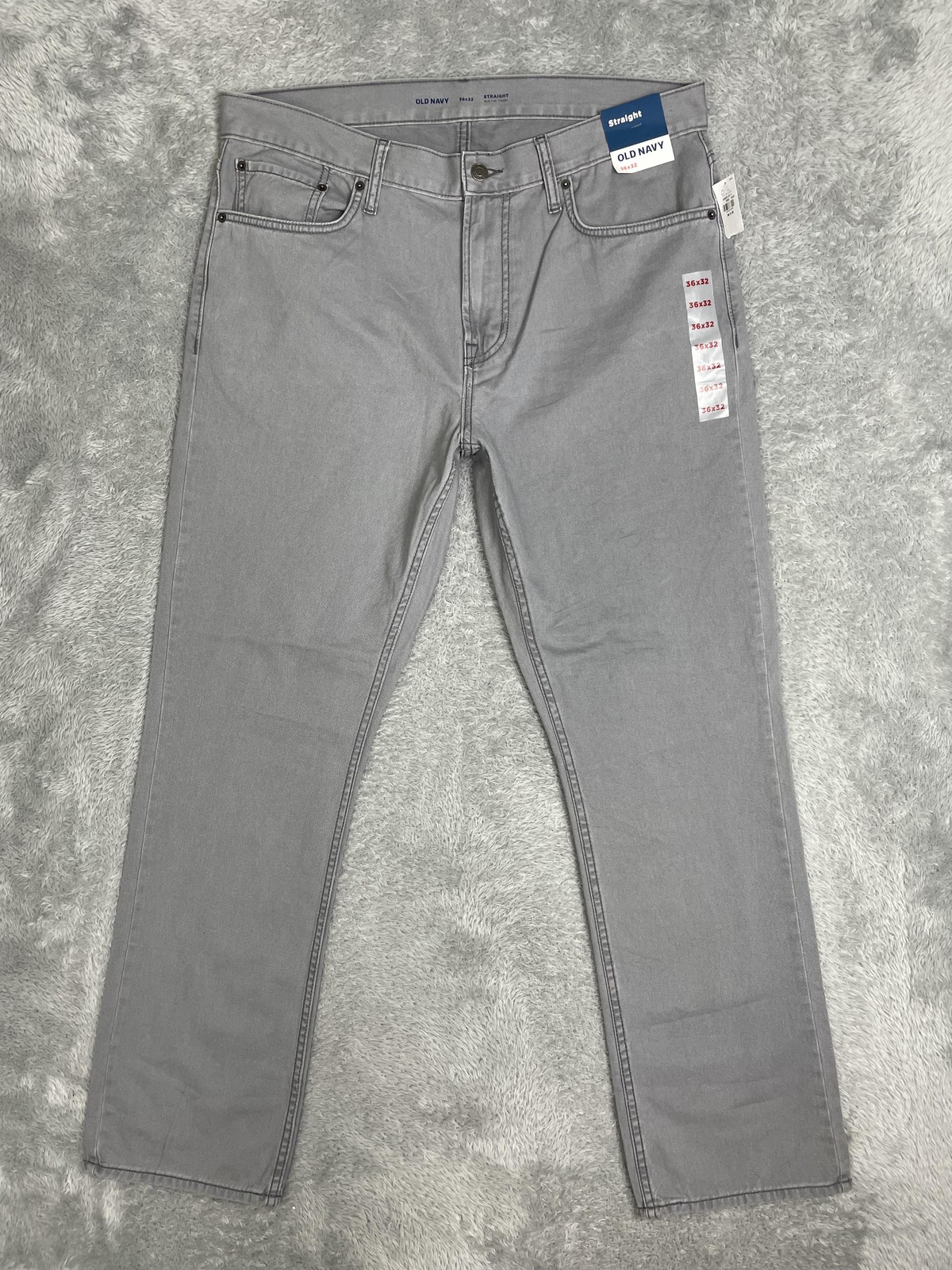 Old Navy Jeans Mens 36x32 Gray Straight Built-In Tough Grey Stone Denim