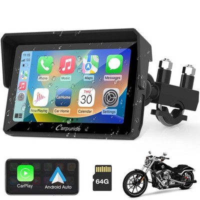 Carpuride W502 Motorcycle CarPlay Wireless Android Auto Waterproof Touch Screen