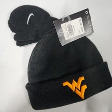 Nike W Virginia Tech Hokies Toddler Beanie Mittens 2/4T Acrylic Black Orange 144