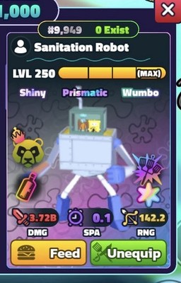 Sanitation Robot (SW)(SS)(NC)(HDS)(LV250)(MAX) - Spongebob Tower Defens