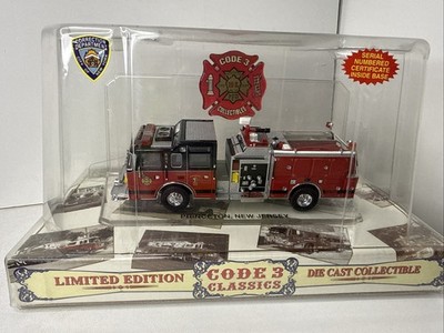 Code 3 Collectible Princeton NJ Pierce Dash Side Mount 1:64 read
