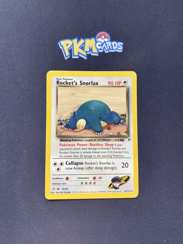 Pokémon TCG Rocket's Snorlax Gym Heroes 33/132 Regular Rare HP. - Bild 1 von 3