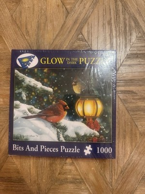 YULETIDE GREETINGS Bits & Pieces puzzle 1000 glow in the dark ..SEALED/NEW
