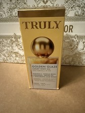 TRULY GOLDEN GLAZE LUXURY BODY OIL Vegan Hyaluronic Acid Boost 3.1 Fl oz NIB