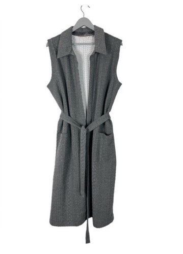 SOFT SURROUNDINGS Twila Open Front Longline Cable-knit quilted Vest Size XL