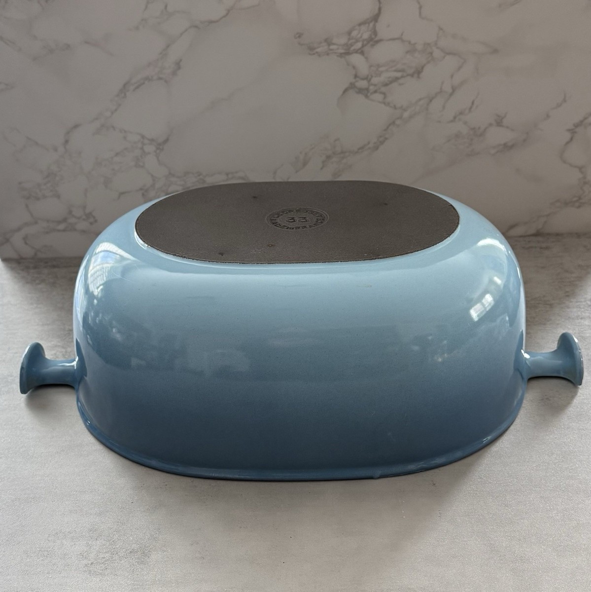 Le Creuset La Mama Enzo Mari 33 Oval Lagoon Blue Vintage Rare A | eBay