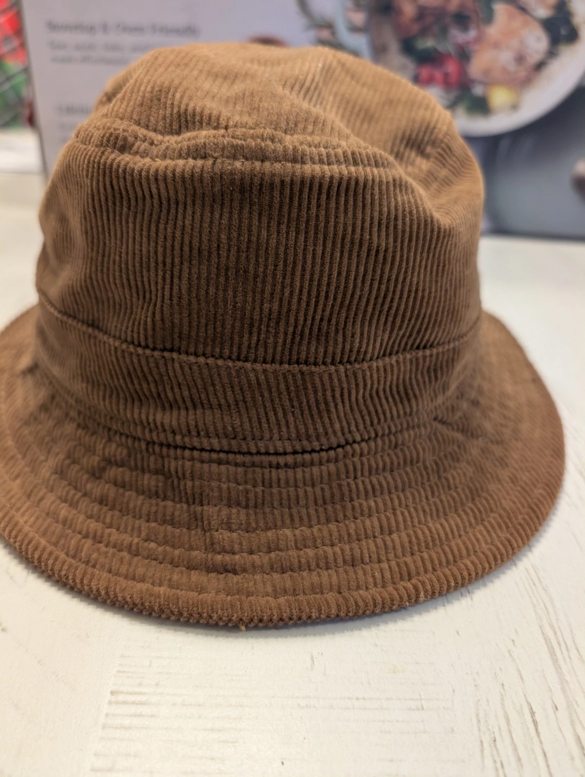 J.Crew Bucket Hat Small Oarsman Corduroy Brown T2
