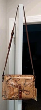 Patricia Nash Avellino  Crossbody Purse Handbag in European Map Print NEW
