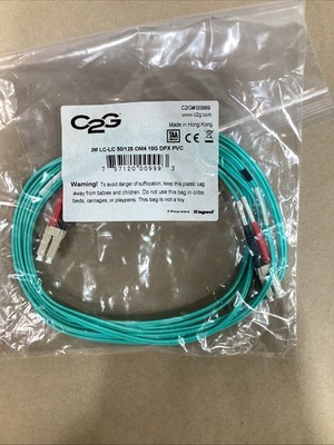 10 Pack - Legrand C2G Fiber Optic Cable 3M LC-LC 50/125 OM4 10G DPX PVC Duplex