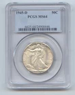 1945-D Walking Liberty Half Dollar, PCGS MS-64