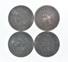 Lot of 4 STRONG Liberty 1889 1880 1883 1884 Indian Head Cent Lot *033