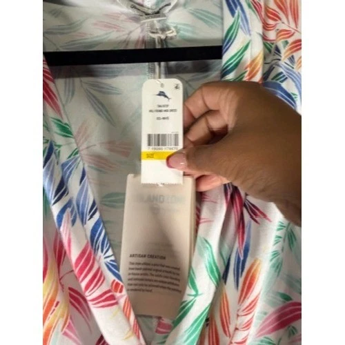 Maxi Vestido Tommy Bahama Island Zone Mediano Floral Sin Mangas Multicolor Foto 3 de 4