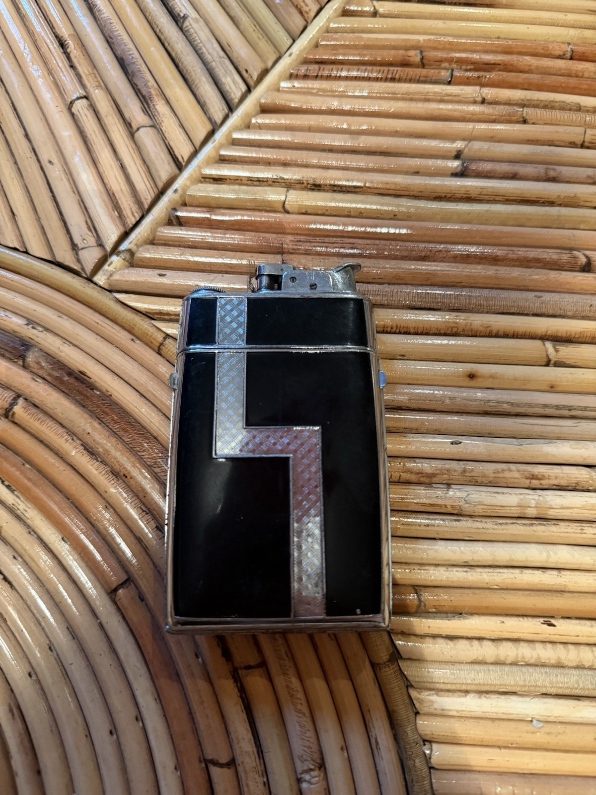 Vintage Evans Trig-A-Lite Cigarette Case/Lighter Combo 1930s Art Deco Retro 