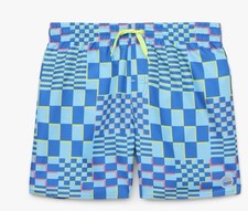 Laguna Boys Checker Print Swim Trunks with UPF50 Sizes 10-12 Medium