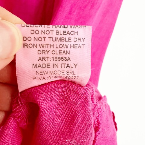Bellambra Pink 100% Linen Halter Dress Women's Large - Picture 9 of 12