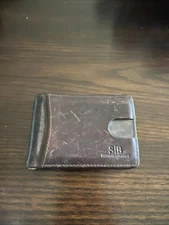 SERMAN BRANDS RFID Blocking Bifold Slim Genuine Leather Minimalist Front Pocket 