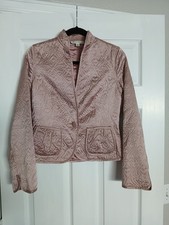 Banana Republic Pink Silk Jacket S Glam Fairy Whimsy Holiday Party New Years