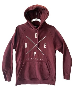 Dope Snow Jacket Mens Medium Burgandy Yeti Hoodie Snowboard Ski Softshell
