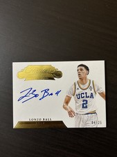 Lonzo Ball 2018 Flawless Team Slogans Signatures Autograph Gold /25 #TSS-LB Auto