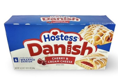 Hostess Snack Cakes Cherry And Cream Cheese Danish 6 Pack