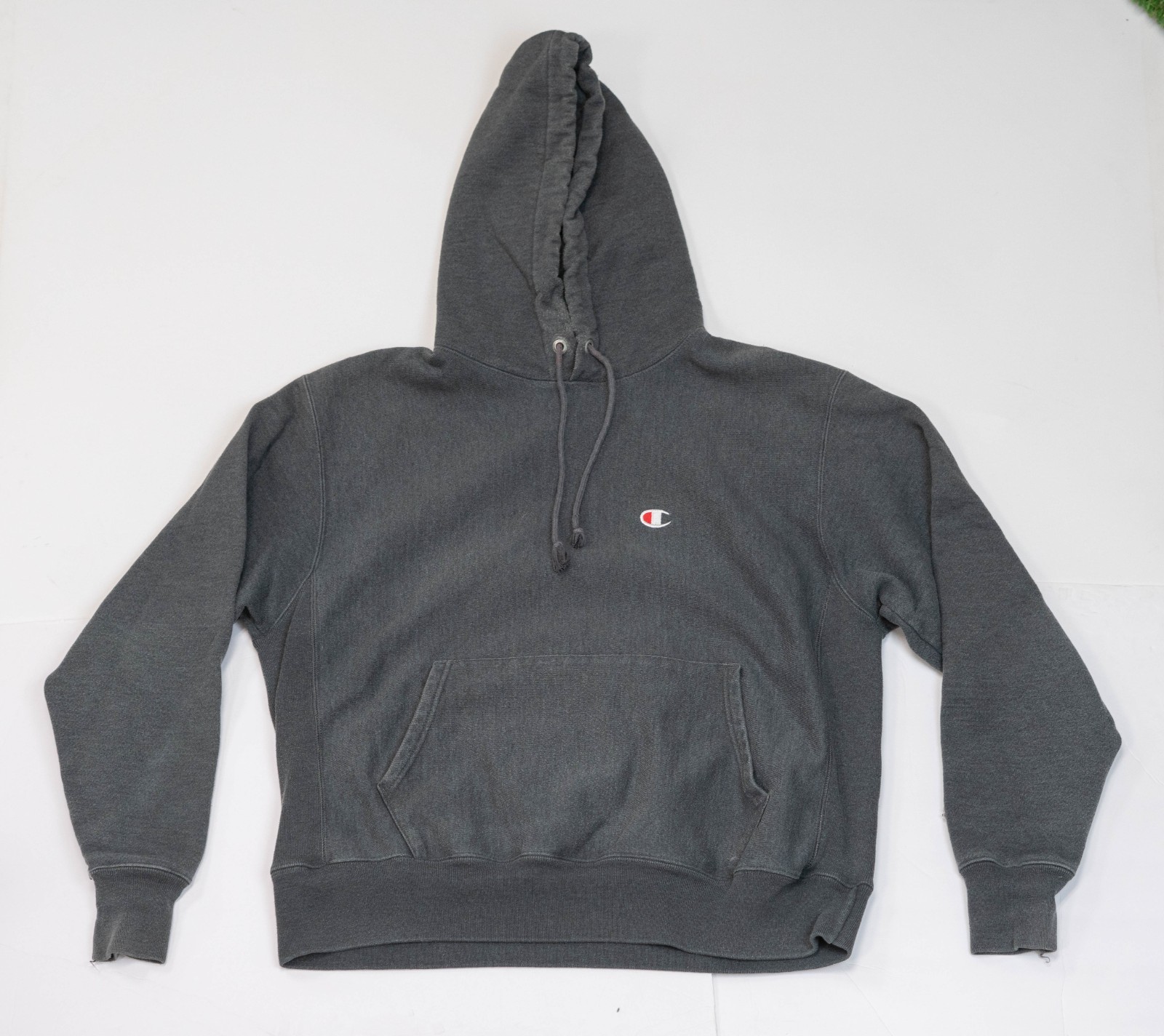 Vintage 90s Champion Reverse Weave Hoodie Hooded Sweatshirt Size Large Black USA