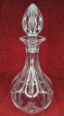 Fine Crystal Decanter Lady Anne Gorham Round Beautiful Stunning Heavy 