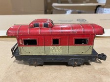 Vintage Marx Tin Caboose New York Central NYC 20102 Train Red O Gauge See Pics