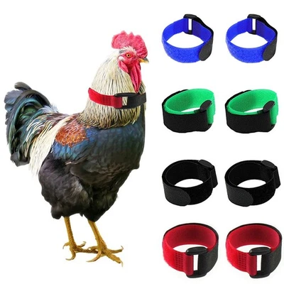 TKOCISA 8 Pack No Crow Rooster Collars, Chicken Collar Anti-Hook Noise Free Neckband No
