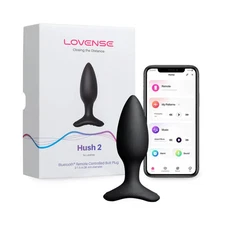 NEW Lovense Hush 2 App Compatible Silicone Vibrating Anal Plug 1.75in