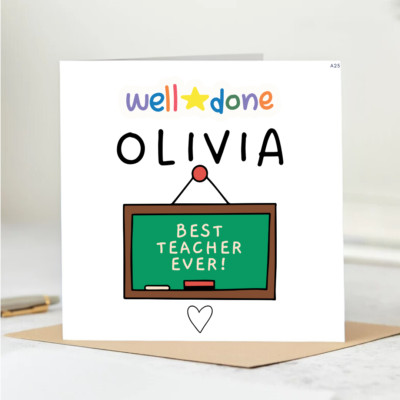 Danke, dass du mir beim Wachsen geholfen hast | Süße Dankeskarte, Beste Lehrerkarte, 6x6