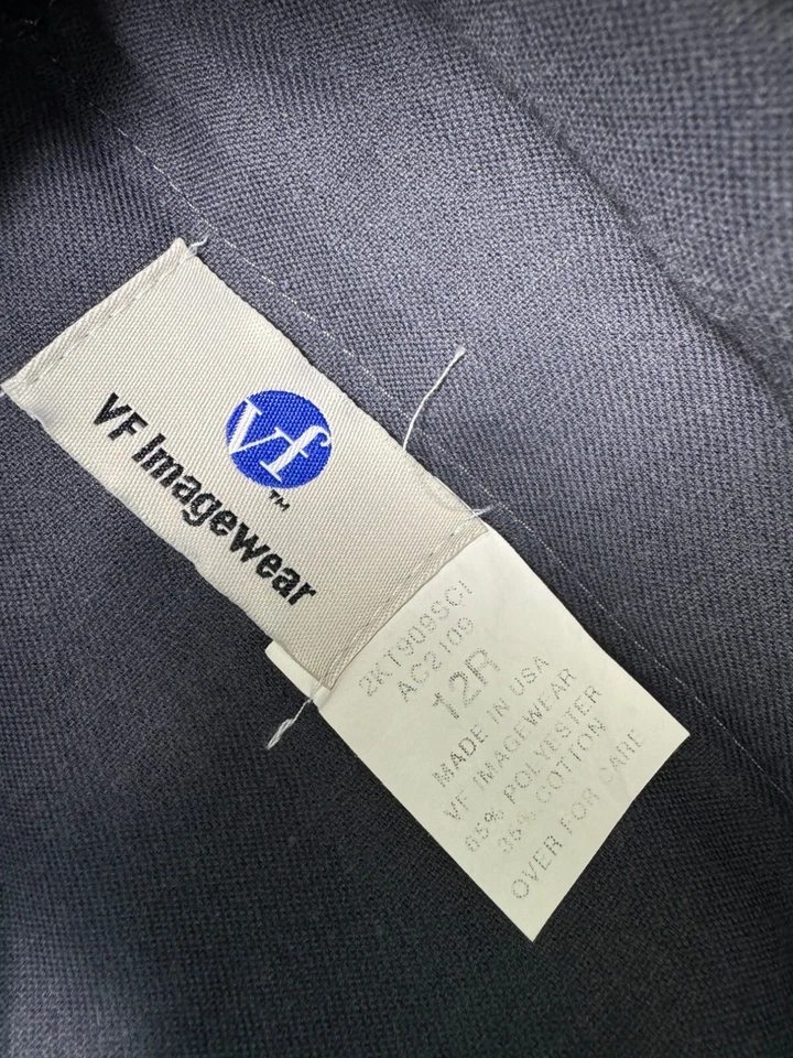 Pantalones VF Imagewear para mujer 12R azul marino plisado uniforme utilitario pantalón de trabajo EE. UU. Foto 3 de 4