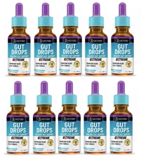 Gut Drops Extreme 200MG Healthy Gut Support  20-in-1 Proprietary Blend  10 Pack