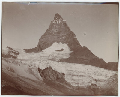 Le Mont Matterhorn du Glacier du Theodule. Schweiz. Berge. Citrat um 1900.