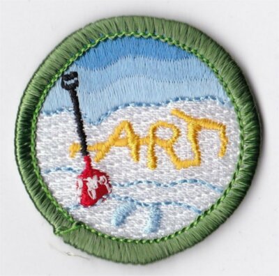 MERIT BADGE - SPOOF - SNOW ART - 1-1/2'' DIA. - PRIVATE ISSUE
