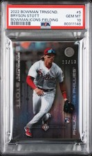 Bryson Stott 2022 Bowman Transcendent Collection Bowman Icons /50 Field PSA 10
