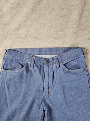 Vtg 1970's JC PENNEY RANCHCRAFT Mid Blue Flared Cuff Jeans Mens