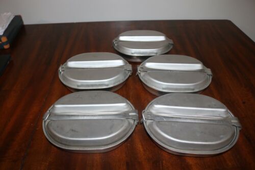 NOS unissued USGI 1982 stainless steel Mess Kit Lot of 5  - Imagen 1 de 5