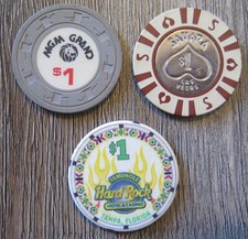 Las Vegas Casino Chip lot Sahara MGM Grand Tampa Seminole Hard Rock Token
