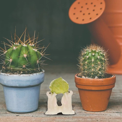 2 Stück Mini Tier Deko Niedlicher Hase Ornament Basteln Deko Wohndeko - Bild 9 von 13