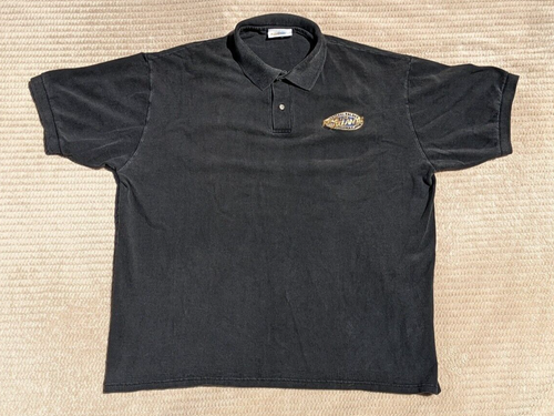 Vintage 1997 Caesars Palace Race For Atlantis Ride Polo Faded Black- 2XL