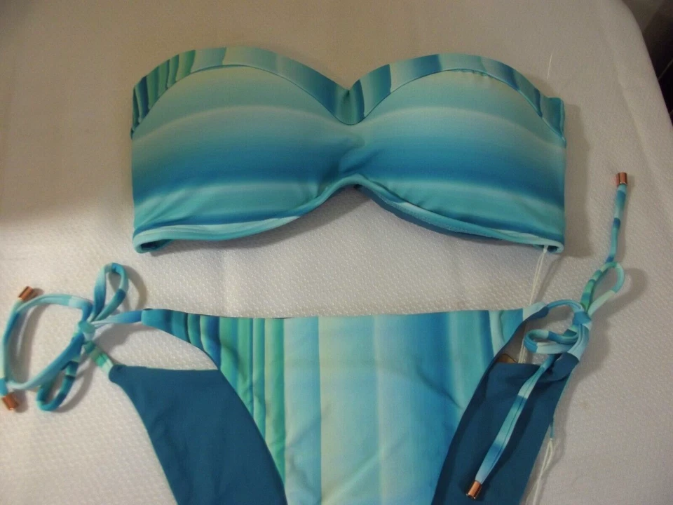 Traje de baño BIKINI 2 piezas Swim System - Bandeau 34D Bottom M Ocean Oasis nuevo con etiquetas $148 Foto 2 de 4