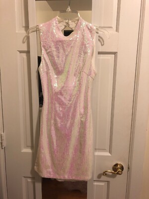 tobi white sequin dress White with silver sequins medium party dress by Tobi girls night out