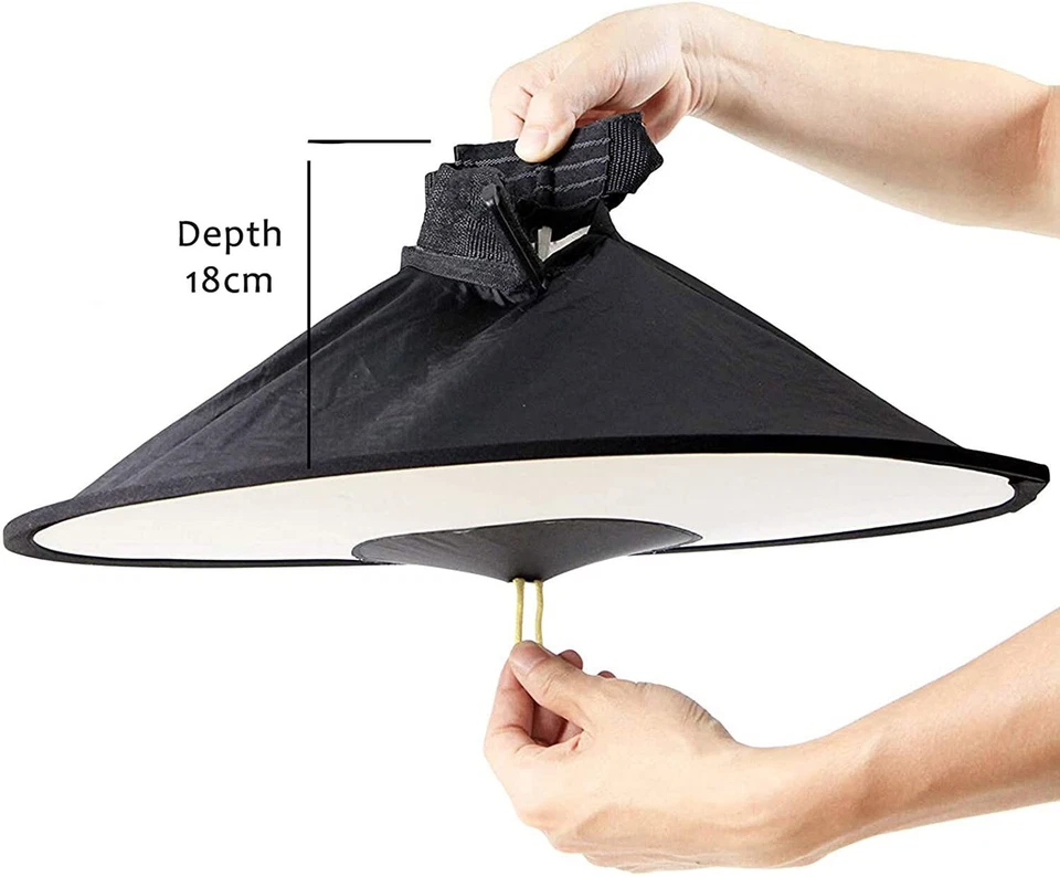 44cm Easy-Fold Flash Round Ring Diffuser Reflector Universal Speedlite Softbox - Image 4 of 4