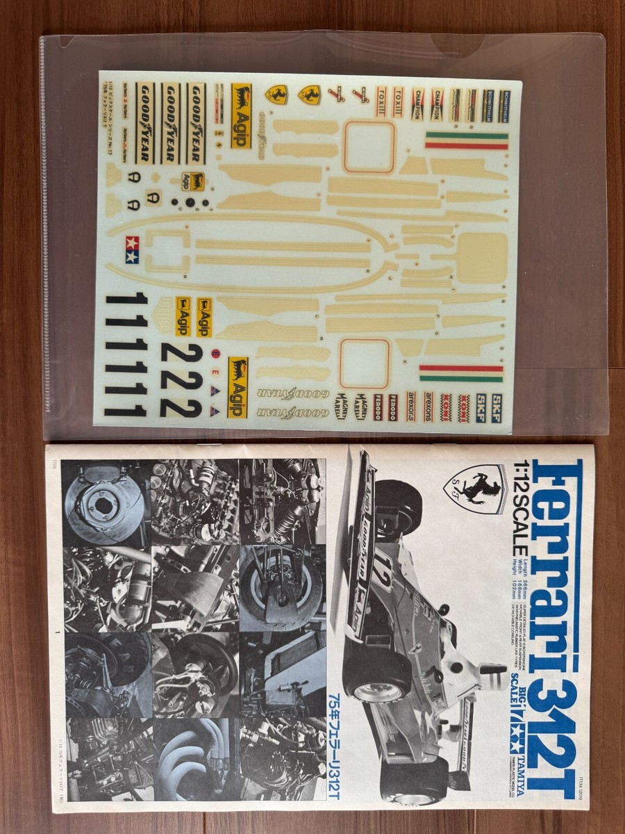 未組立⬛️Tamiya Ferrari 312T 1/12スケール Tamiya 1/12 Ferrari 312T Big Scale Series F1 Vintage Plastic model