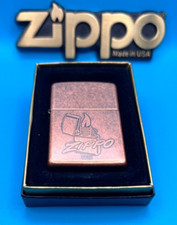 Genuine Brand New 1997 ZIPPO Lighter 1932 Style Stunning Antique Copper Case