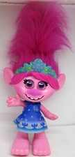 Poppy Troll Doll Talking Girl Pink Hair Lights Up 15" Hasbro.
