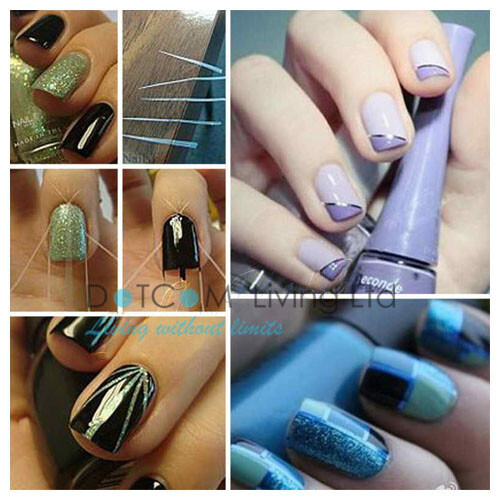 12 ROLLOS PEGATINAS DE UÑAS DE COLORES CINTA DE RAYAS LÍNEA ARTE EN UÑAS UV GEL PUNTAS DE UÑAS KIT HÁGALO USTED MISMO - Imagen 3 de 7
