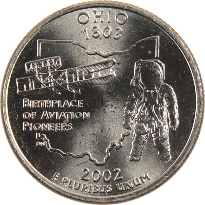 2002 P Ohio Quarter BU Uncirculated Clad 25c Coin | eBay